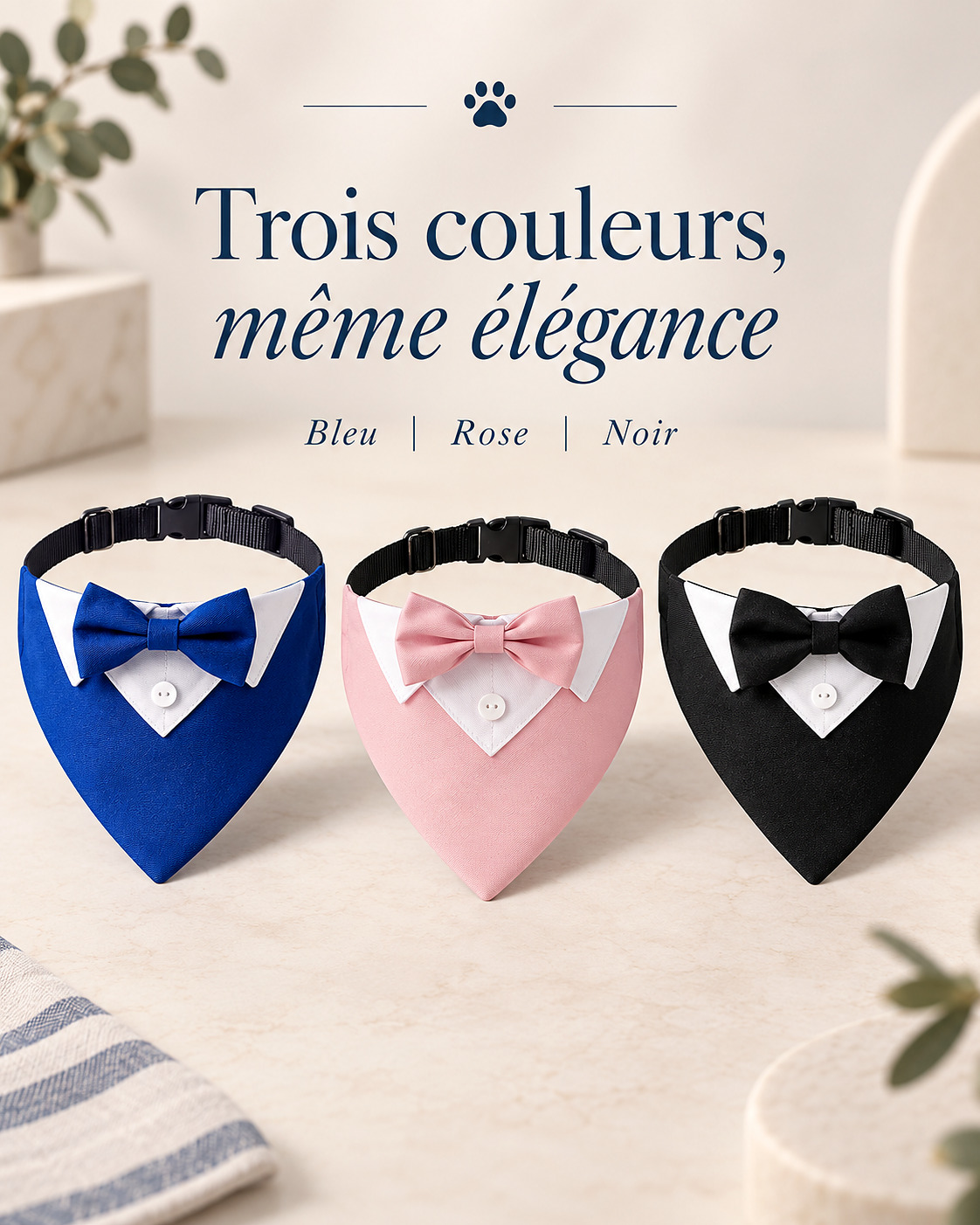 Le Foulard — les trois coloris
